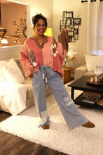 Load image into Gallery viewer, POL Feeling Patchy Oversized Pullover Top