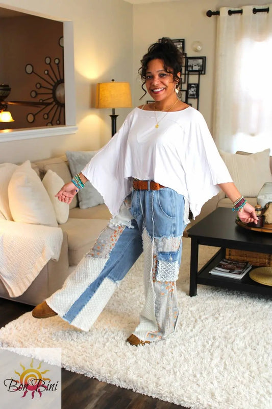 POL Skye Patchwork Twill Pants