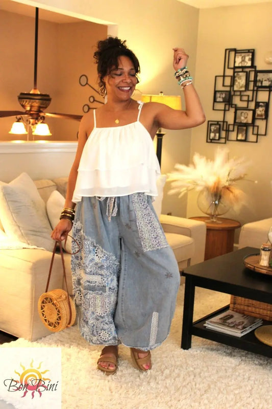 Bloom Cropped Chiffon Cami