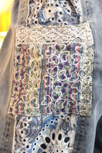 Load image into Gallery viewer, POL Floral Ocean Patchwork Twill Pants