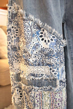 Load image into Gallery viewer, POL Floral Ocean Patchwork Twill Pants