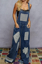 Load image into Gallery viewer, POL Indigo Crochet Patch Overalls