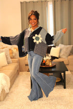 Load image into Gallery viewer, POL Indigo Feeling Patchy Oversized Pullover Top