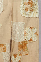 Load image into Gallery viewer, POL Seashell Bliss Lace Patchwork Overalls