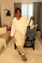 Load image into Gallery viewer, POL Caramel Floral Pattern Knit Pants