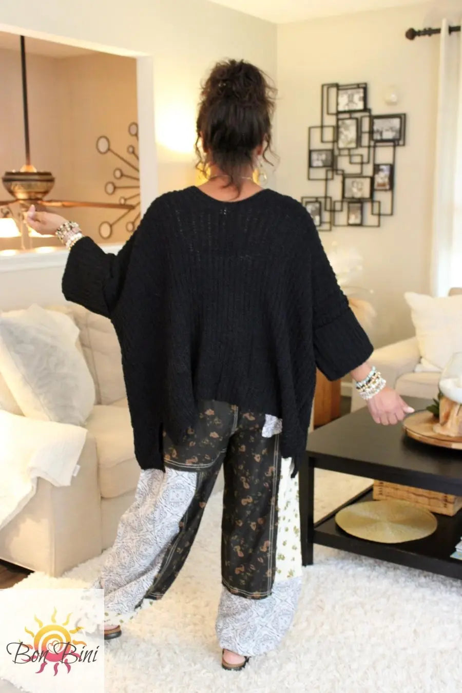 POL Black Classic Sweater Cardigan