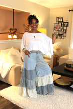 Load image into Gallery viewer, POL Love Is Blue Patchwork Pants