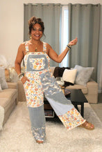 Load image into Gallery viewer, POL Pops Of Floral Woven Overalls