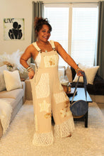 Load image into Gallery viewer, POL Seashell Bliss Lace Patchwork Overalls