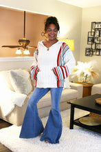 Load image into Gallery viewer, POL Striped Chenille Hoodie Sweater