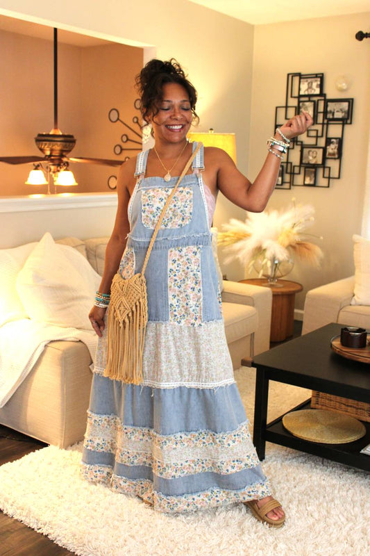 POL Vintage Floral Contrast Dress