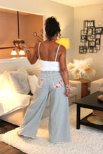 Load image into Gallery viewer, POL Vintage Wash Garden Of Serenity Denim Pants