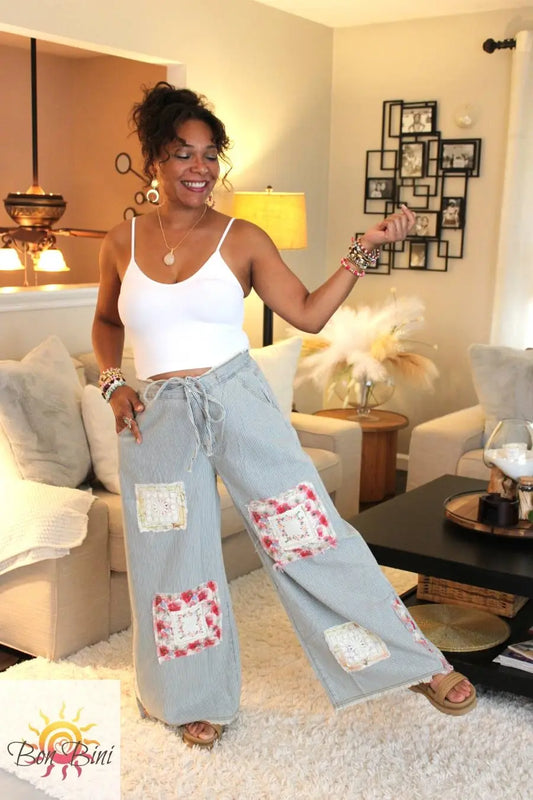 POL Vintage Wash Garden Of Serenity Denim Pants