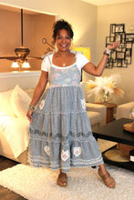 Load image into Gallery viewer, POL Whimsical Floral Dreams Denim Dress