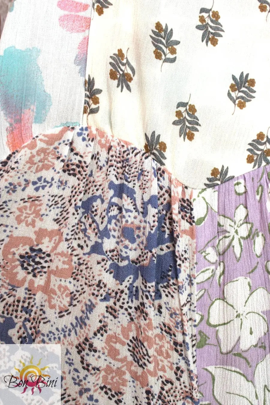 BB Pastel Mosaic Boho Patchwork Overalls