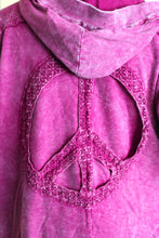 Load image into Gallery viewer, JH Peace Mineral Wash Hoodie Cardigan