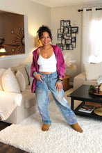 Load image into Gallery viewer, O&H Artistic Flower Embroidered Washed Denim Jeans