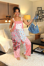 Load image into Gallery viewer, BB Pink Gorgeousness Patchwork Overalls