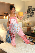 Load image into Gallery viewer, BB Pink Gorgeousness Patchwork Overalls