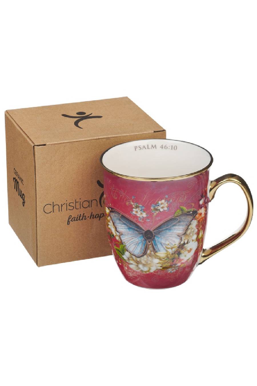 Pink "Be Still" Butterfly Mug