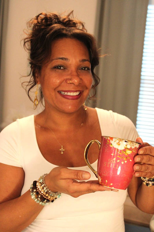 Pink "Be Still" Butterfly Mug