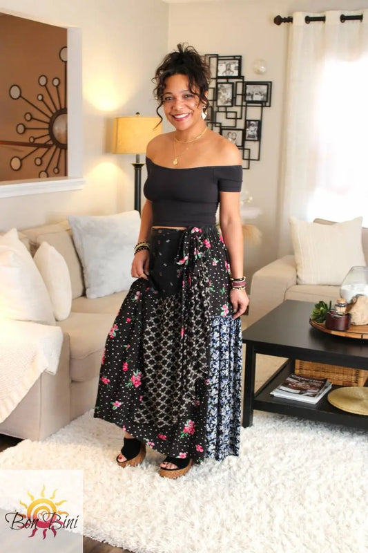 BB Romantic Night Patchwork Wrap Skirt
