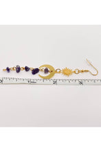 Load image into Gallery viewer, Sol Purple Asymmetric Crystal Earrings
