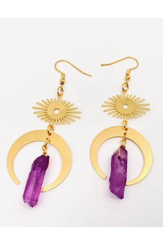 Sol Lunar Eye Of The Moon Dangle Earrings