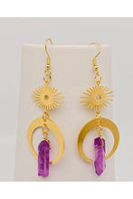 Load image into Gallery viewer, Sol Lunar Eye Of The Moon Dangle Earrings
