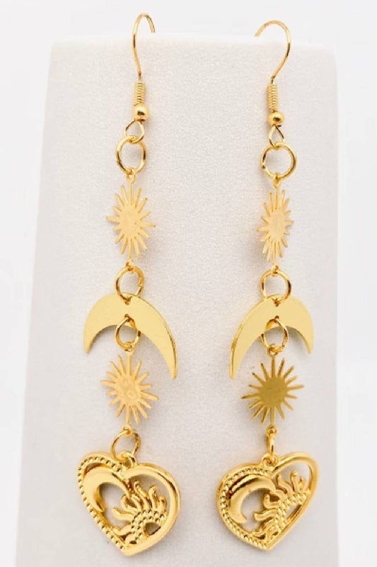 Solar & Lunar Love Tides Pendant Earrings
