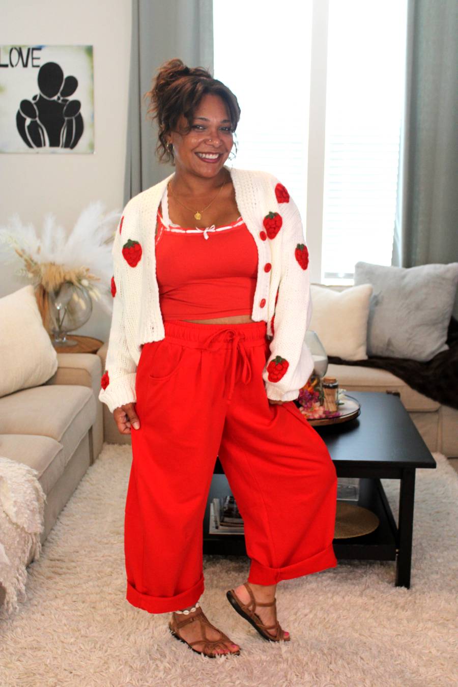 Strawberry Paradise Button Up Cardigan