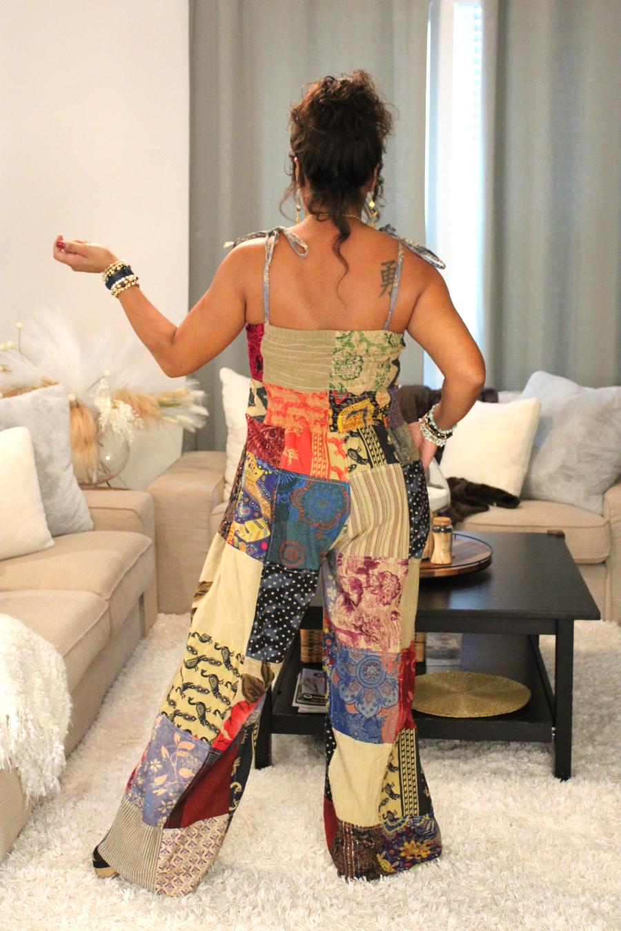 Sweet Talk Cotton Patchwork Jumpsuit