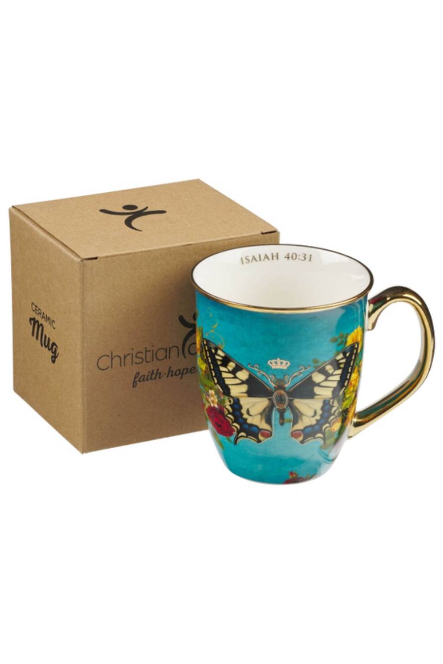 Teal Butterfly Hope Mug