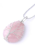 Load image into Gallery viewer, Tree of the Rose Quartz Necklace