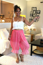 Load image into Gallery viewer, Watermelon Sparkle Bloomer Midi Capri Short