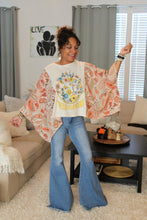 Load image into Gallery viewer, Wildflowers Poncho Sleeve Top