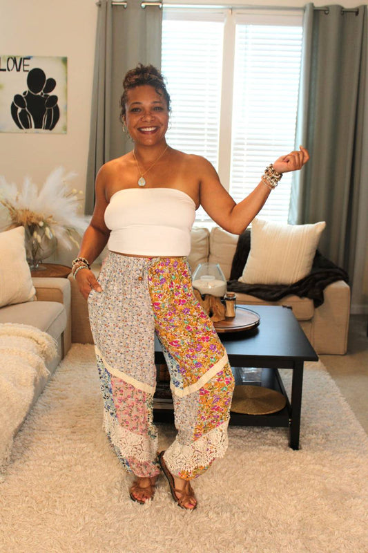 YT Color Of Dreams Boho Patchwork Harem Pants