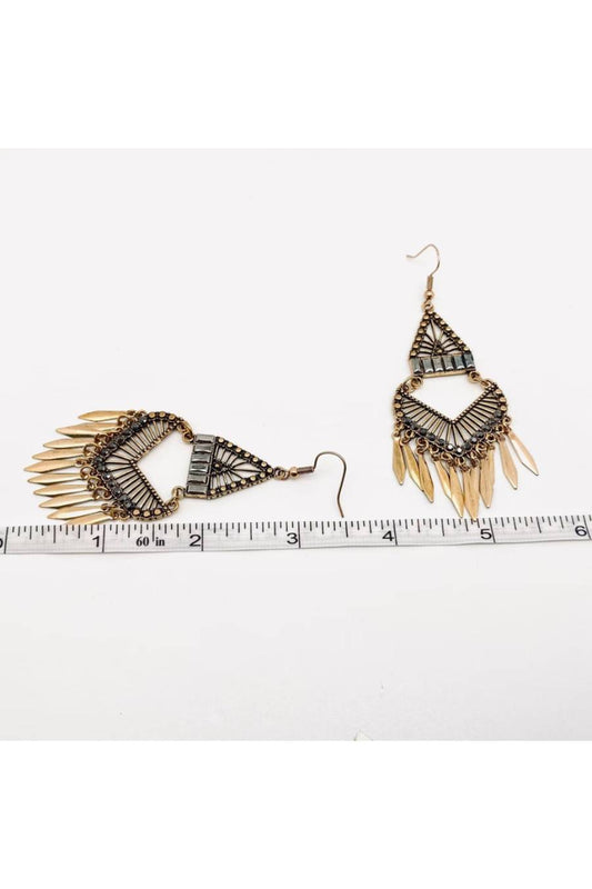 Avalon Metal Tassel Earrings