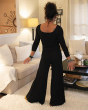 Load image into Gallery viewer, Fold Over Bamboo Palazzo Pants