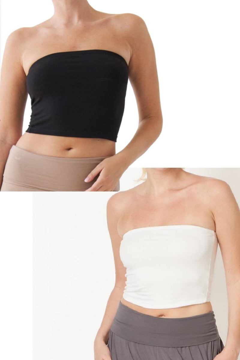 Women's Black & Ivory Bamboo Tube Top – Bon Bini