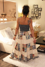 Load image into Gallery viewer, YT Boho Shades Smocked Patchwork Sundress