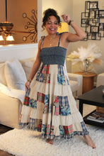 Load image into Gallery viewer, YT Boho Shades Smocked Patchwork Sundress
