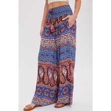 Load image into Gallery viewer, Boho Smocked Wide Leg Pants