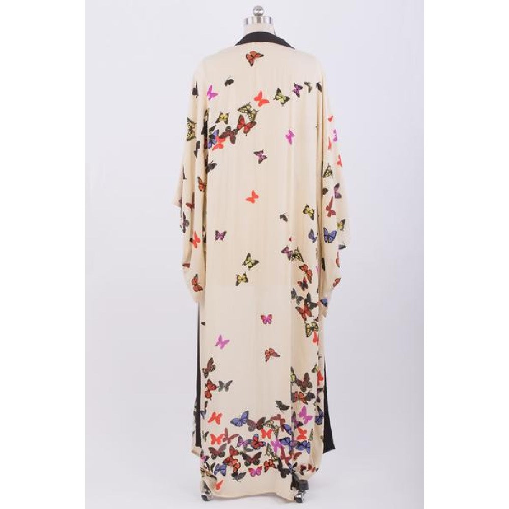 Butterfly Haven Long Kimono