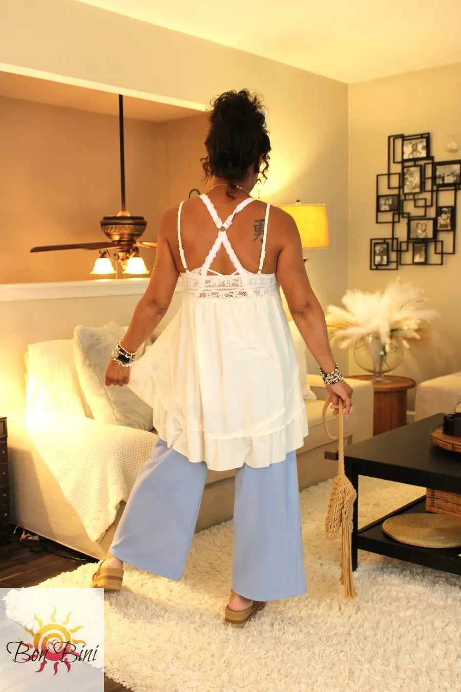 POL Simply Vanilla Lace Top