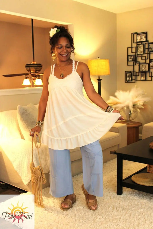 POL Simply Vanilla Lace Top