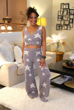 Load image into Gallery viewer, Gray Cozy Star Tank & Pant Set