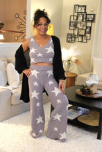 Load image into Gallery viewer, Gray Cozy Star Tank & Pant Set