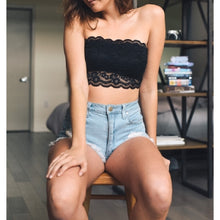 Load image into Gallery viewer, Dainty Lace Bandeau Top