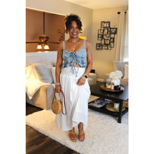 Load image into Gallery viewer, Thinking Of You Corset Denim Top